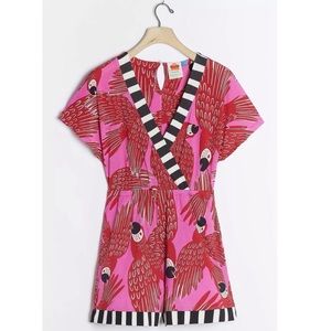FARM RIO for Anthropologie Parrot Romper S Small EUC!